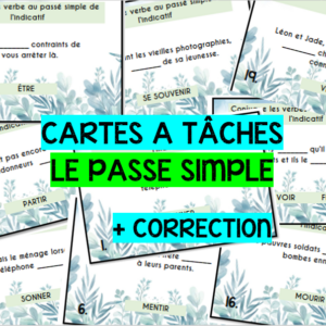 Cartes à tâches - Passé simple