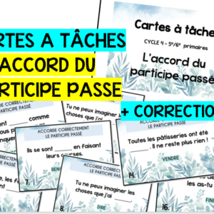Cartes à tâches - Passé composé