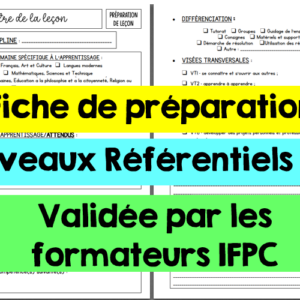Fiche de préparation de leçon
