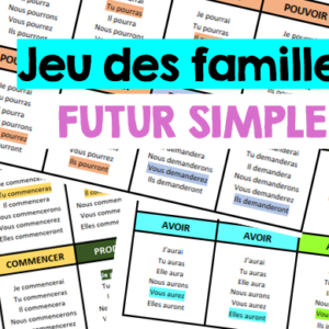 Jeu des familles - FUTUR SIMPLE