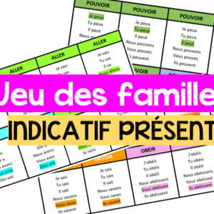 Jeu des  familles - Indicatif présent