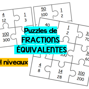 Puzzle fractions équivalentes