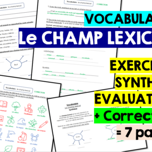 Vocabulaire - Champ lexical